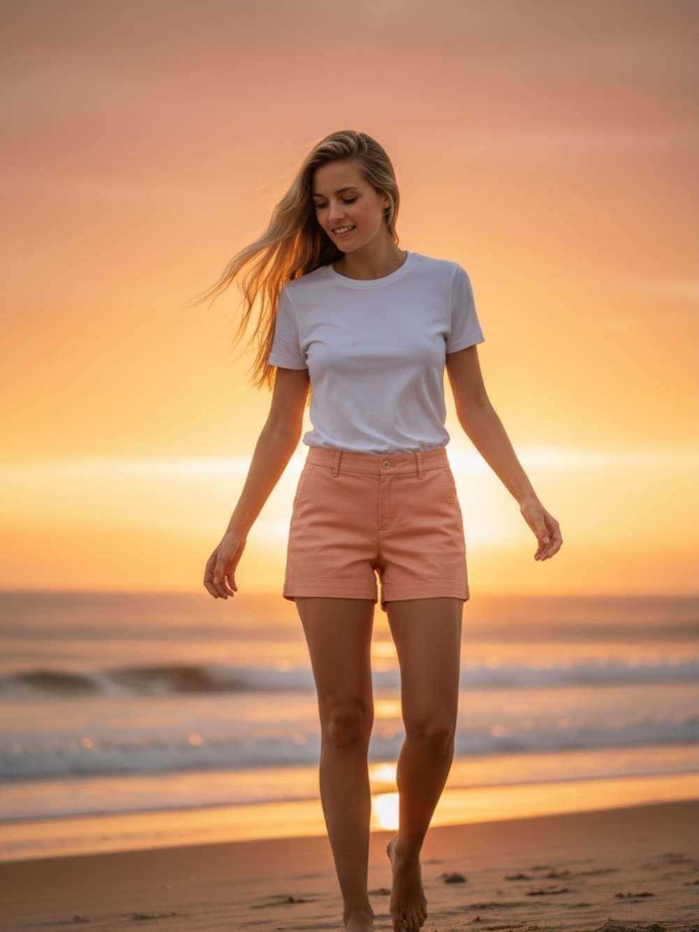 J. Crew Peach High-Rise Cotton Shorts